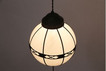和製アンティーク　オリエンタルな雰囲気漂うタッセル(飾り房)付きの吊り下げ照明(天井照明)(R-047820)