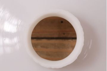 アンティーク照明　昭和レトロ　古き良き時代の雰囲気溢れる平笠シェードの吊り下げ照明(ペンダントライト、天井照明、電笠)(R-047822)