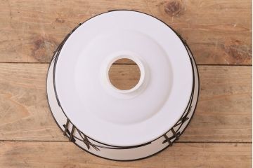 レトロ照明　ベークライト製　鶴のセルロイド装飾がアクセントになったペンダントライト(天井照明、吊り下げ照明、セル巻き)(R-047824)