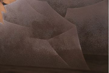 中古　美品　民芸家具　輪島塗　井波唯志作　萩に牡丹　金銀蒔絵　蒔絵の意匠が見事な大振りの衝立(定価約450万円)(つい立て)(R-047826)