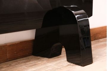 中古　美品　民芸家具　輪島塗　井波唯志作　萩に牡丹　金銀蒔絵　蒔絵の意匠が見事な大振りの衝立(定価約450万円)(つい立て)(R-047826)