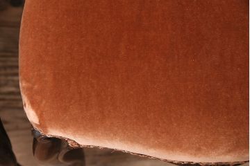 イギリスアンティーク　彫りがアクセントになったマホガニー材製のバルーンバックチェア4脚セット(ダイニングチェア、椅子)(R-047833)