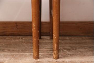 イギリスビンテージ　背もたれのデザインがアクセントになるチーク材のチェア4脚セット(ダイニングチェア、椅子、バラ売り可能)(R-047837)