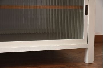 両面使いで便利!モールガラス引き戸の特大作業台(カウンターテーブル)(R-047838)