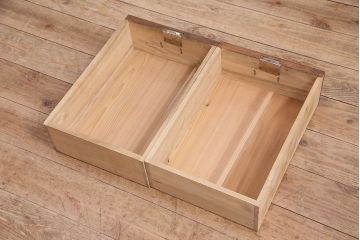 和製アンティーク　スタイリッシュに生まれ変わったレトロモダンな組子入り箪笥ローボード(時代箪笥、収納棚、戸棚)(R-047840)