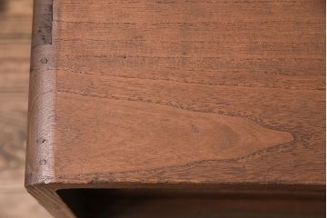 和製アンティーク　スタイリッシュに生まれ変わったレトロモダンな組子入り箪笥ローボード(時代箪笥、収納棚、戸棚)(R-047840)