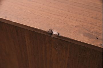 和製アンティーク　スタイリッシュに生まれ変わったレトロモダンな組子入り箪笥ローボード(時代箪笥、収納棚、戸棚)(R-047840)