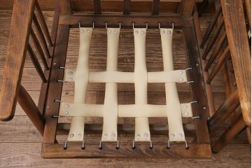 和製ビンテージ　ゆったりくつろげる座面の広さが魅力のブナ材製1人掛けソファ2脚セット(アームチェア)(R-047847)