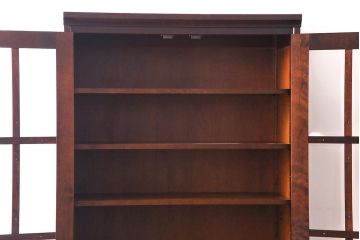 中古美品　北海道民芸家具　HM114K　スリムで上品な本箱(ブックケース、キャビネット、飾り棚)(定価約25万7千円)