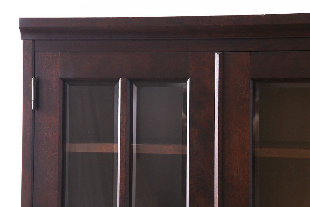 中古美品　北海道民芸家具　HM114K　スリムで上品な本箱(ブックケース、キャビネット、飾り棚)(定価約25万7千円)