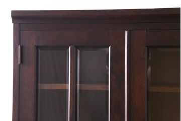 中古美品　北海道民芸家具　HM114K　スリムで上品な本箱(ブックケース、キャビネット、飾り棚)(定価約25万7千円)