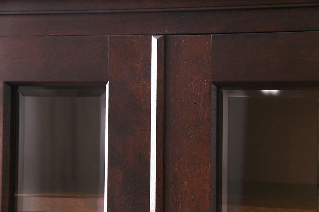 中古美品　北海道民芸家具　HM114K　スリムで上品な本箱(ブックケース、キャビネット、飾り棚)(定価約25万7千円)