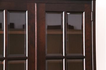 中古美品　北海道民芸家具　HM114K　スリムで上品な本箱(ブックケース、キャビネット、飾り棚)(定価約25万7千円)