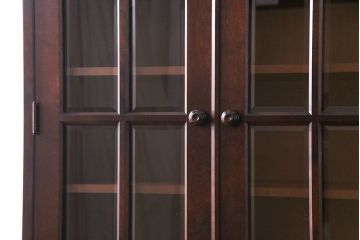 中古美品　北海道民芸家具　HM114K　スリムで上品な本箱(ブックケース、キャビネット、飾り棚)(定価約25万7千円)