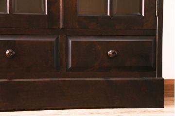 中古美品　北海道民芸家具　HM114K　スリムで上品な本箱(ブックケース、キャビネット、飾り棚)(定価約25万7千円)