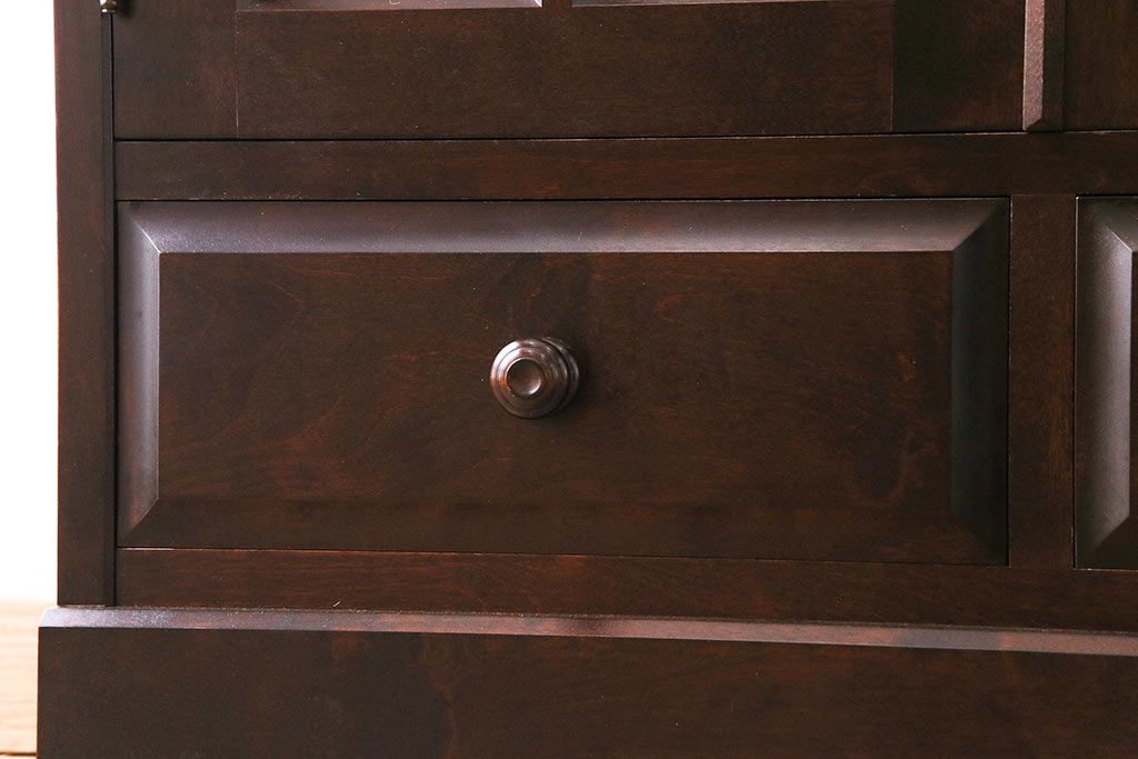 中古美品　北海道民芸家具　HM114K　スリムで上品な本箱(ブックケース、キャビネット、飾り棚)(定価約25万7千円)