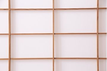 アンティーク建具　大胆な木目が魅力的な障子戸4枚セット(引き戸、建具)(R-047850)