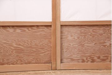 アンティーク建具　大胆な木目が魅力的な障子戸4枚セット(引き戸、建具)(R-047850)
