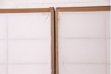 アンティーク建具　シンプルで取り入れやすい障子戸4枚セット(引き戸、建具)(R-047851)
