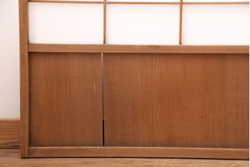 アンティーク建具　シンプルで取り入れやすい障子戸4枚セット(引き戸、建具)(R-047851)