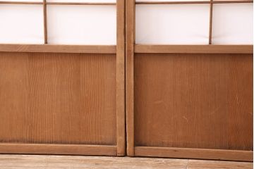 アンティーク建具　シンプルで取り入れやすい障子戸4枚セット(引き戸、建具)(R-047851)