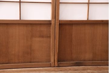 アンティーク建具　シンプルで取り入れやすい障子戸4枚セット(引き戸、建具)(R-047851)