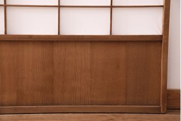アンティーク建具　シンプルで取り入れやすい障子戸4枚セット(引き戸、建具)(R-047851)