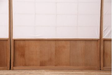 アンティーク建具　シンプルで取り入れやすい障子戸4枚セット(引き戸、建具)(R-047851)
