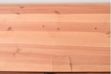 和製アンティーク　前面ケヤキ材　鶴亀金具　時代の風情が漂う二本松箪笥のローボード(衣装箪笥、整理箪笥、引き出し、リビングボード)(R-047857)