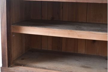 和製アンティーク　前面ケヤキ材　味のある木肌と力強い杢目が魅力的な重ね箪笥(時代箪笥、収納棚)(R-047858)