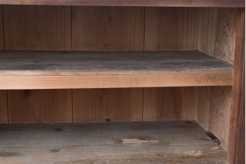 和製アンティーク　前面ケヤキ材　味のある木肌と力強い杢目が魅力的な重ね箪笥(時代箪笥、収納棚)(R-047858)