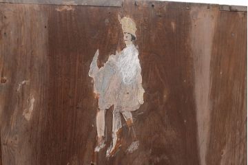 和製アンティーク　前面ケヤキ材　味のある木肌と力強い杢目が魅力的な箪笥サイドボード(時代箪笥、収納棚)(R-047859)