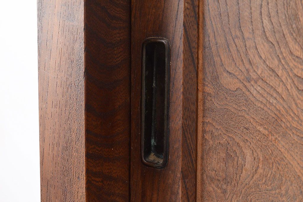 和製アンティーク　前面ケヤキ材　味のある木肌と力強い杢目が魅力的な箪笥サイドボード(時代箪笥、収納棚)(R-047859)