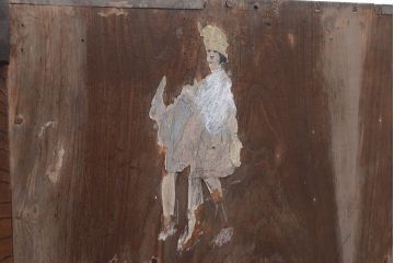 和製アンティーク　前面ケヤキ材　味のある木肌と力強い杢目が魅力的な箪笥サイドボード(時代箪笥、収納棚)(R-047859)