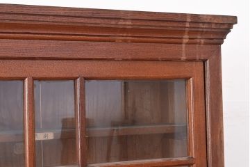 和製アンティーク　大正昭和初期　前面タモ材　ノスタルジックな雰囲気漂う上手物の重ね戸棚(収納棚、飾り棚、キャビネット)(R-047863)
