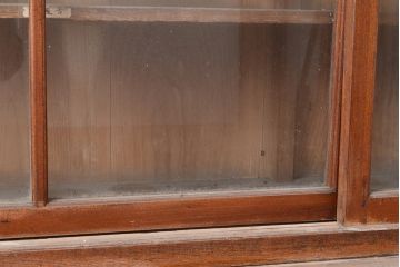 和製アンティーク　大正昭和初期　前面タモ材　ノスタルジックな雰囲気漂う上手物の重ね戸棚(収納棚、飾り棚、キャビネット)(R-047863)