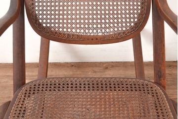 和製アンティーク　美しいシルエットが素敵なロッキングチェア(アームチェア、揺り椅子)(R-047866)