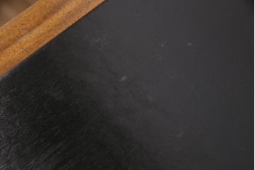 中古　DREXEL HERITAGE(ドレクセルヘリテイジ)　Triune(トライユン)　レザートップが格好いいマホガニー材製のデスク(両袖机、在宅ワーク、在宅用ワークデスク)(定価約75万円)(R-047872)