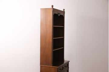 ヴィンテージ　DREXEL HERITAGE(ドレクセルヘリテイジ)　希少品!Italian Provincial(イタリアン プロヴィンシャル)シリーズのマホガニー材製キャビネット(定価約45万円)(収納棚、飾り棚、ビンテージ)(R-047874)