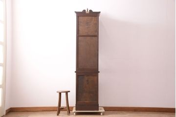 中古　松本民芸家具　気品漂うシックな雰囲気が魅力のB型時計台(ホールクロック、戸棚、収納棚、陳列棚)(定価約49万6千円)(R-047875)