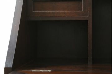 中古　松本民芸家具　高山式座ビューロー　和室や和モダンなリビングに合う簿記机(ライティングビューロー、ワークデスク、在宅ワーク、在宅用)(定価約30万8千円)(R-047877)