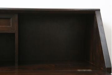 中古　松本民芸家具　高山式座ビューロー　和室や和モダンなリビングに合う簿記机(ライティングビューロー、ワークデスク、在宅ワーク、在宅用)(定価約30万8千円)(R-047877)