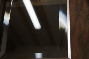 中古　松本民芸家具　シックな佇まいが魅力のG-1型面取り食器棚(収納棚、カップボード)(R-047878)