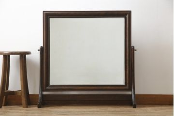 中古　松本民芸家具　シックな佇まいが魅力的なA型置き鏡(ミラー)(定価約14万3千円)(R-047882)