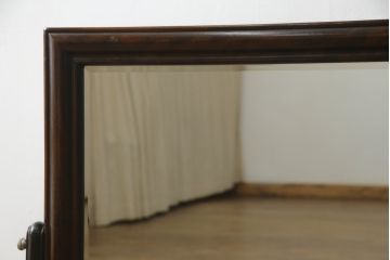 中古　松本民芸家具　シックな佇まいが魅力的なA型置き鏡(ミラー)(定価約14万3千円)(R-047882)