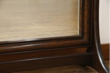 中古　松本民芸家具　シックな佇まいが魅力的なA型置き鏡(ミラー)(定価約14万3千円)(R-047882)