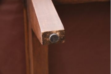 中古　海外　輸入家具　ステッチがお洒落な本革の3人掛けソファ(三人掛けソファ、トリプルソファ)(R-047883)