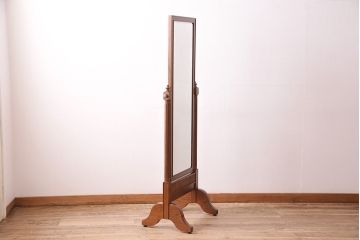 中古　DREXEL HERITAGE(ドレクセルヘリテイジ)　Triune(トライユン)シリーズ　上品なデザインが高級感を感じさせるスタンドミラー(鏡、特注品)(R-047894)