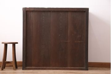 和製アンティーク　ヒノキ材製　経年による味わいが魅力の戸棚(収納棚、キャビネット、飾り棚)(R-047897)