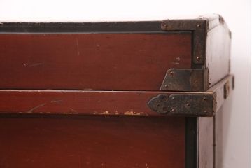 和製アンティーク　明治期　漆塗りが上品な雰囲気を高める長持(収納箱)(R-047905)